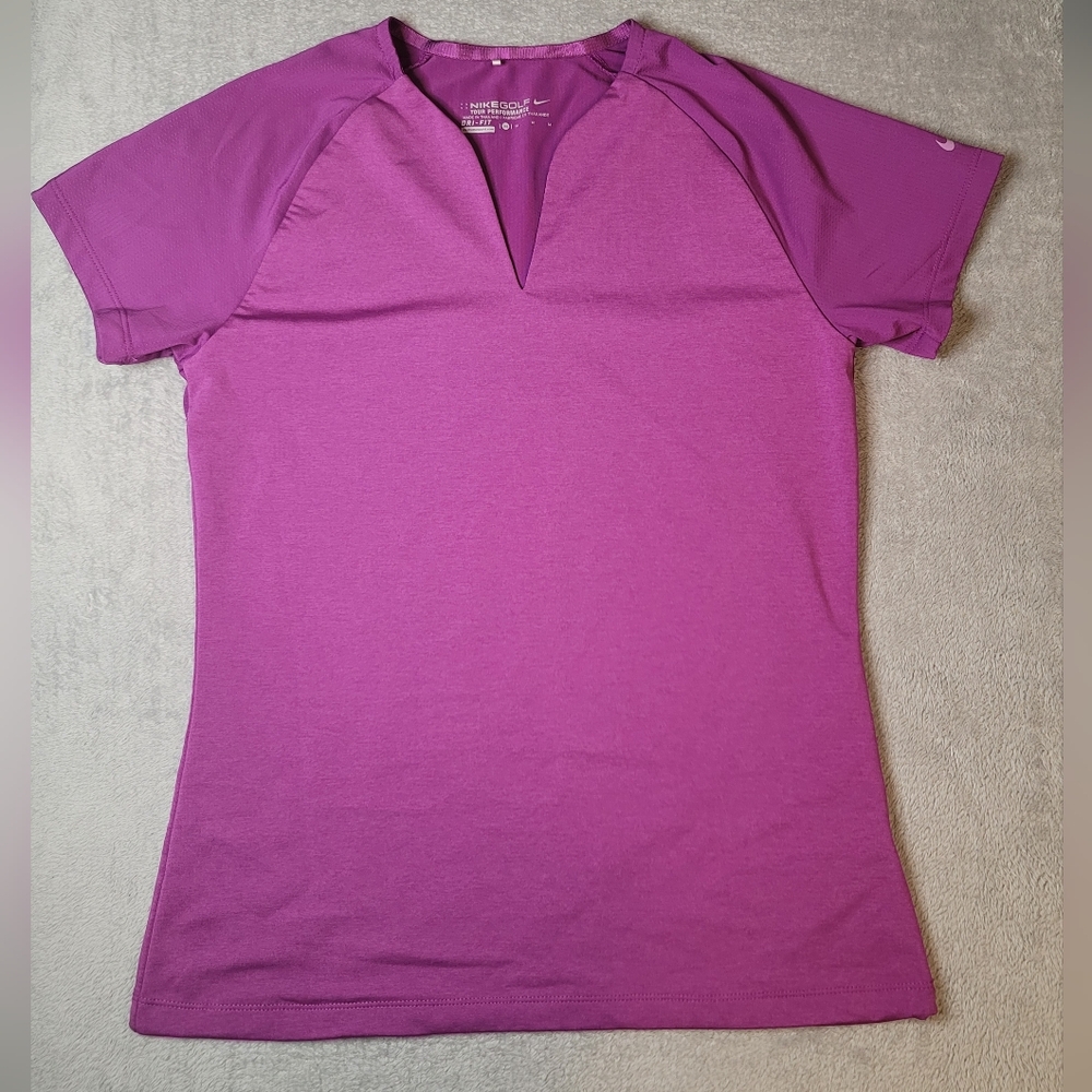 Nike Golf Tour Performance Dri-Fit Women's Top Magenta Berry Size M